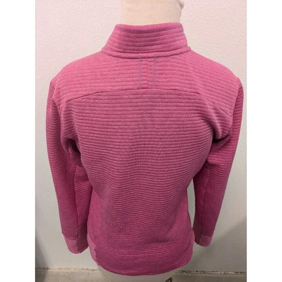 Salomon Pink Track Lightweight Wool Blend Jacket sz M Outdoor Full Zip Mock Neck - Picture 7 of 12